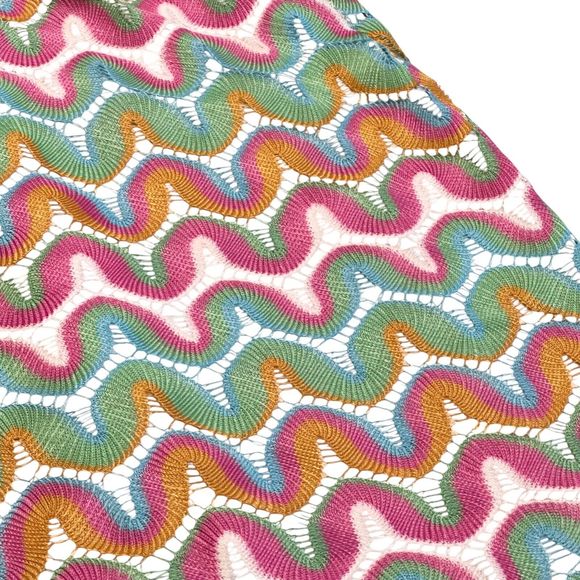 Gianni Bini GB Miss Mini Dress Crochet Spaghetti Strap Colorful Boho Party Sz XL - Picture 6 of 11